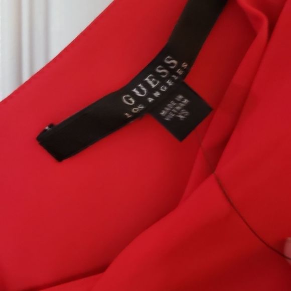 Guess dressy, red, open sleeve romper - Picture 4 of 8